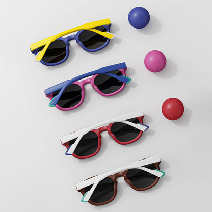 Lunettes de Soleil Enfants Techsuit 616, Polarisées, Protection UV, Bleu Jaune