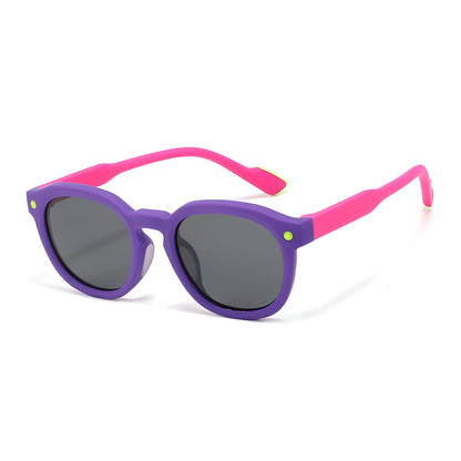 Techsuit 616 Kinder Sonnenbrille, polarisiert, UV-Schutz, Lila Rosa