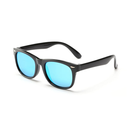Techsuit D802 Kinder-Sonnenbrille, polarisiert, UV-Schutz, schwarz blau