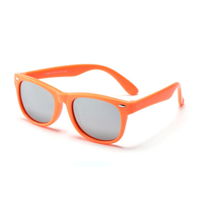 Techsuit D802 Kinder Sonnenbrille, polarisiert, UV-Schutz, orange