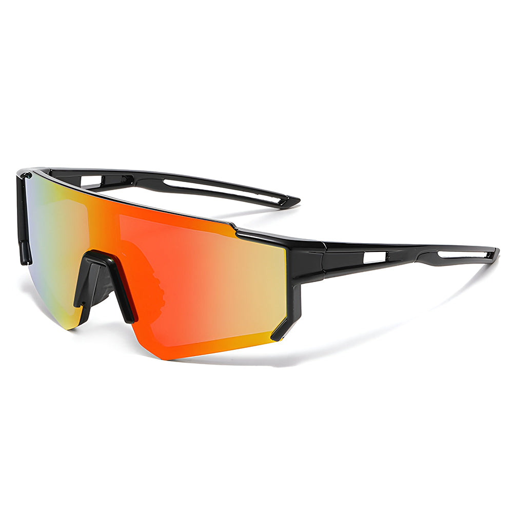 Techsuit R601 Kinder-Sonnenbrille, polarisiert, UV-Schutz, Schwarz Orange Gelb