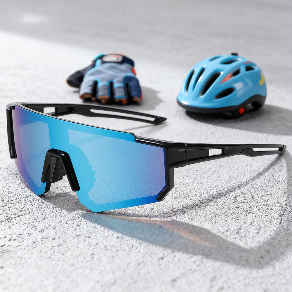 Techsuit R601 Kinder-Sonnenbrille, polarisiert, UV-Schutz, Schwarz Orange Gelb