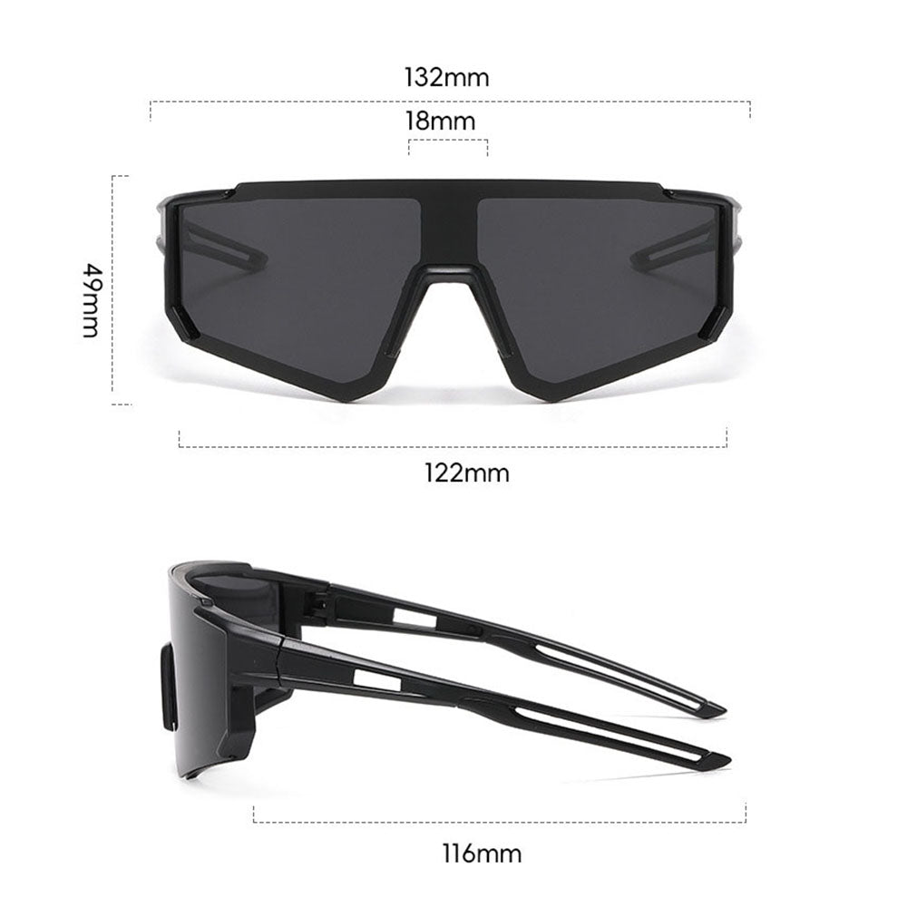 Techsuit R601 Kinder-Sonnenbrille, polarisiert, UV-Schutz, Schwarz Orange Gelb
