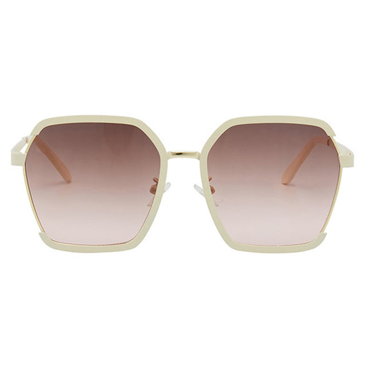 Lunettes de Soleil Femme Techsuit 191, Polarisées, Protection UV, Crème Marron