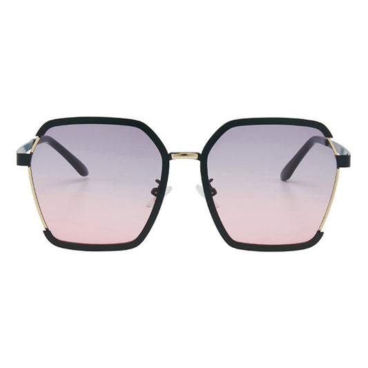 Lunettes de Soleil Femme Techsuit 191, Polarisées, Protection UV, Noir Gris Rose
