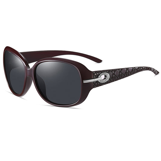 Lunettes de Soleil Femme Techsuit 2012, Polarisées, Protection UV, Rouge Gris