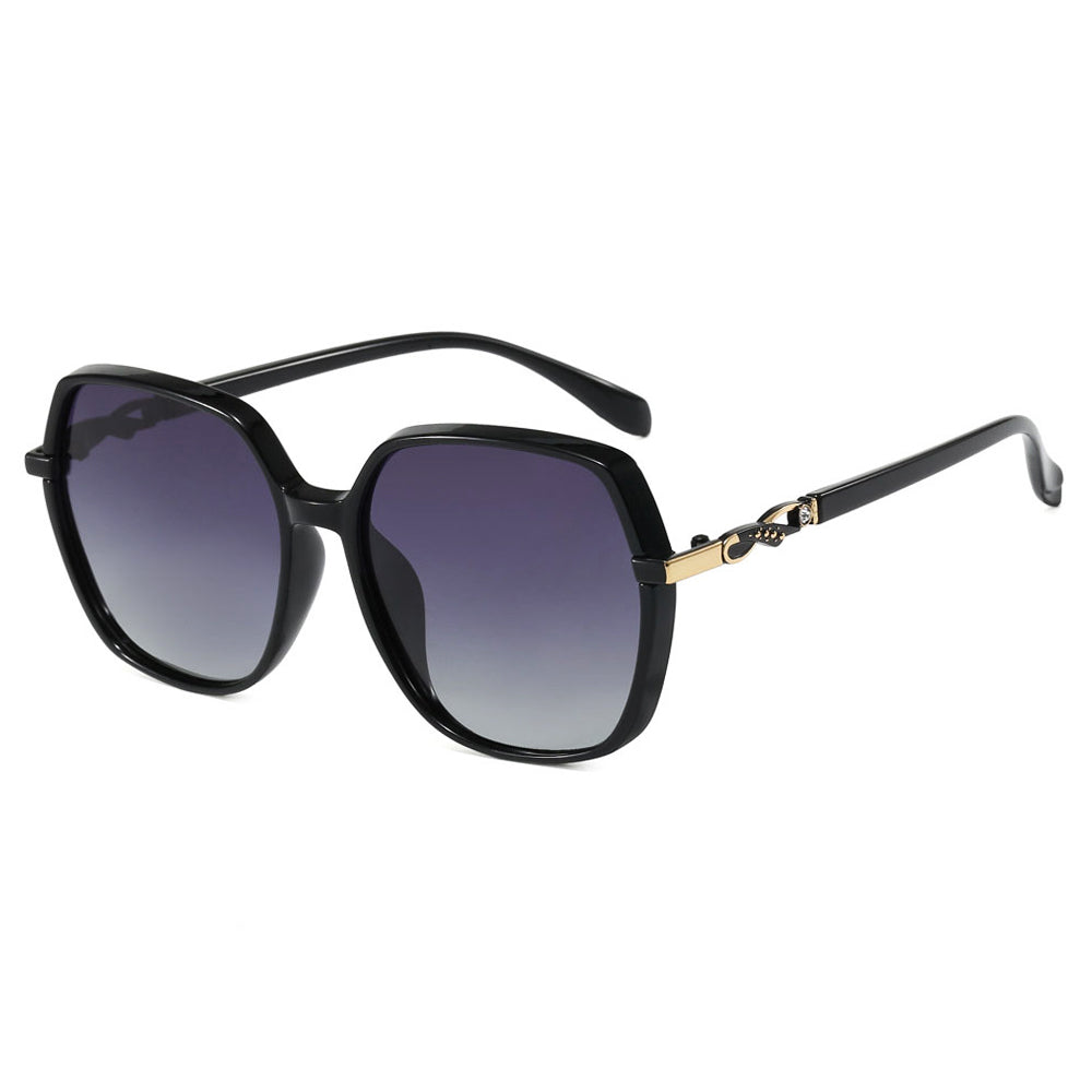 Damen-Sonnenbrille Techsuit 5223, polarisiert, UV-Schutz, schwarz