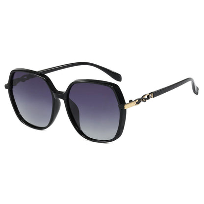 Damen-Sonnenbrille Techsuit 5223, polarisiert, UV-Schutz, schwarz