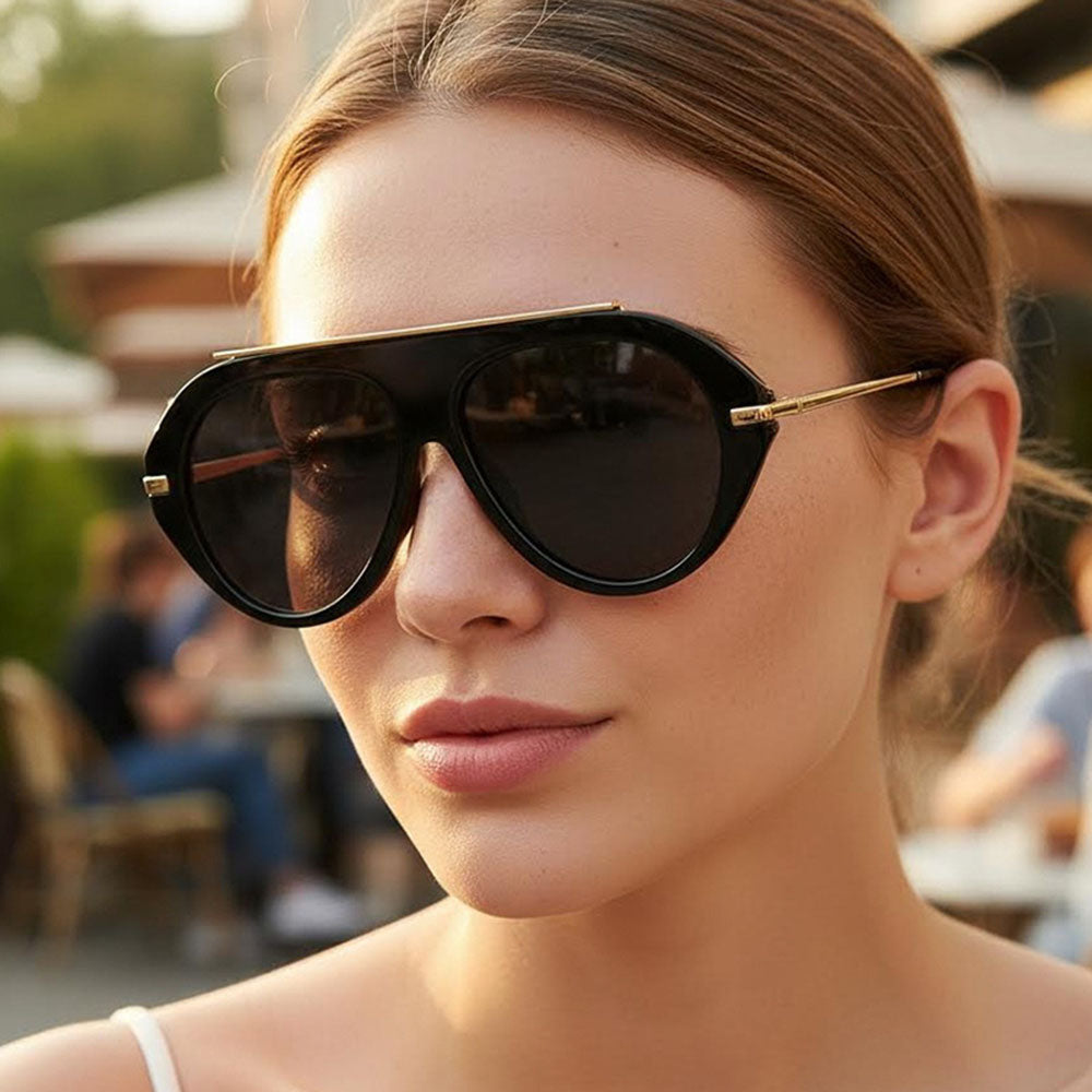 Damen-Sonnenbrille Techsuit 8092, Schwarz Orange