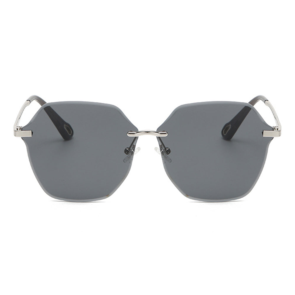 Techsuit 8195 Women's Sunglasses, Black Silver
