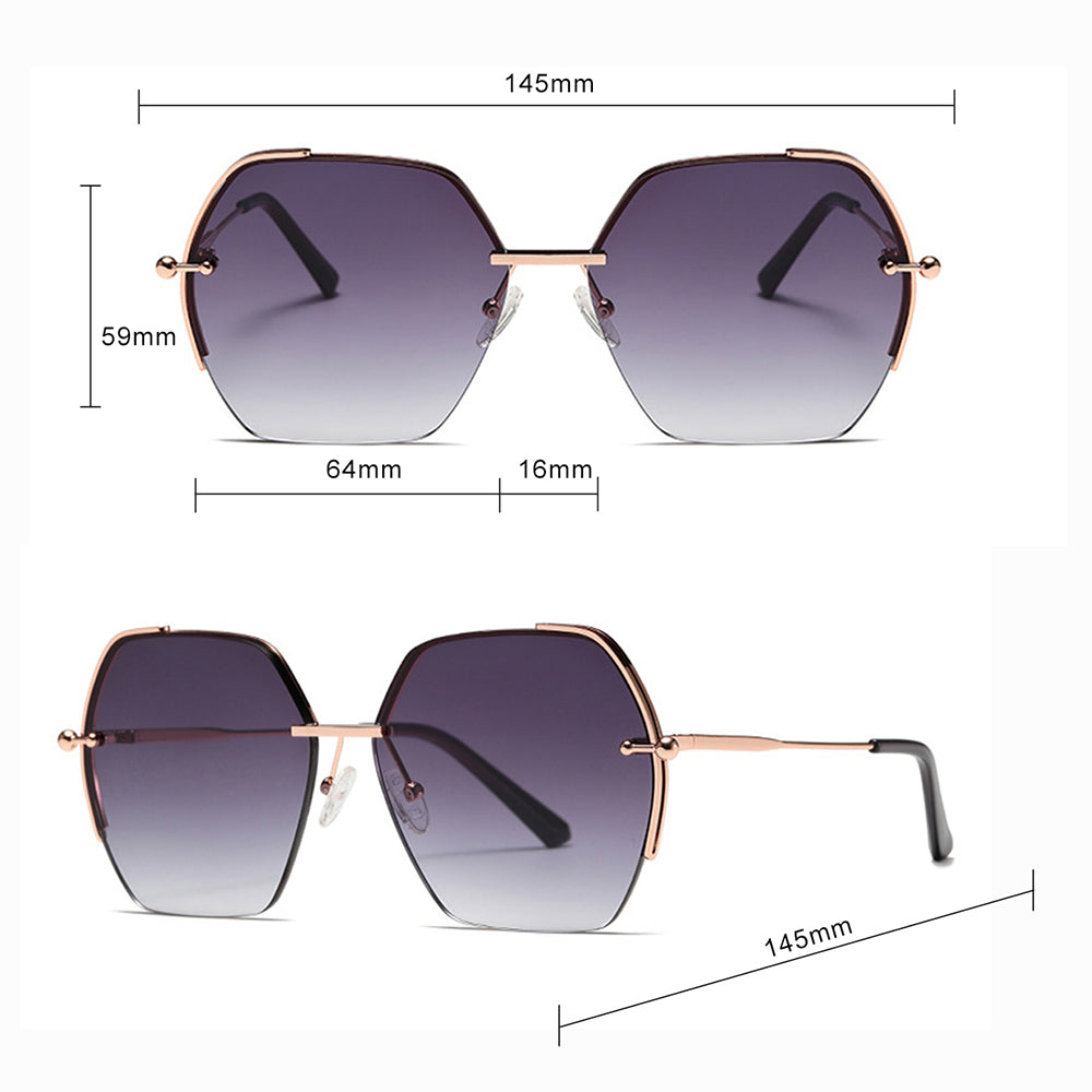 Damen-Sonnenbrille Techsuit 8561, Rosa Gold Grün