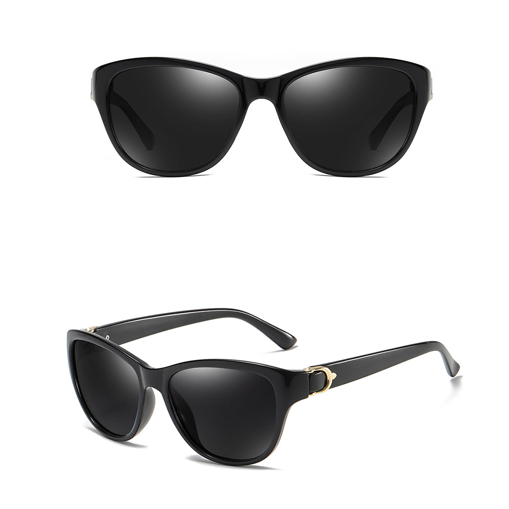 Lunettes de Soleil Femme Techsuit A572, Polarisées, Protection UV, Noir Gris