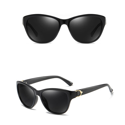 Lunettes de Soleil Femme Techsuit A572, Polarisées, Protection UV, Noir Gris