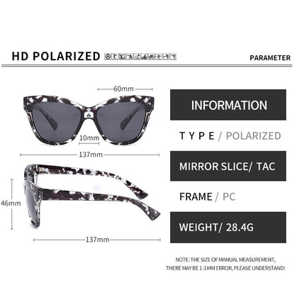 Damen-Sonnenbrille Techsuit OD8155-C3, polarisiert, UV-Schutz, Schwarz Braun