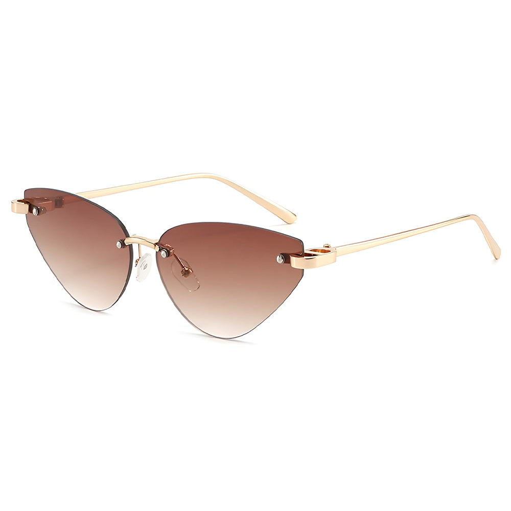 Damen-Sonnenbrille Techsuit S099, Gold Braun