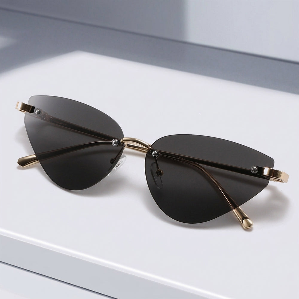 Damen-Sonnenbrille Techsuit S099, Gold Schwarz