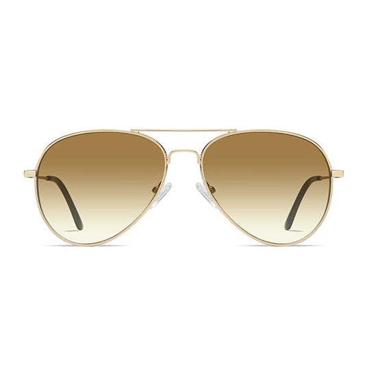 Lunettes de Soleil Unisex Techsuit 3025, Protection UV, Or Marron