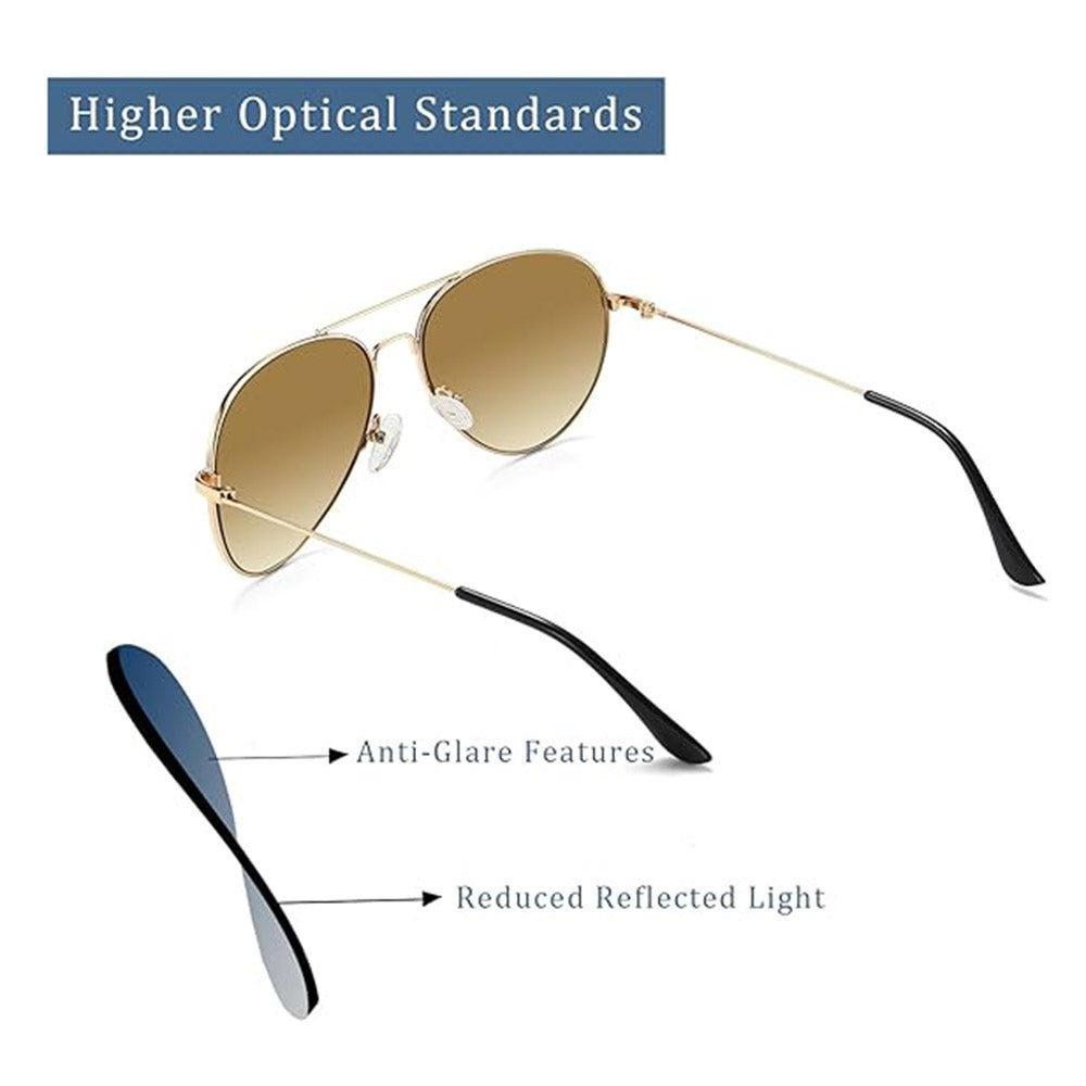 Unisex Techsuit 3025 Sonnenbrille, UV-Schutz, Gold Braun