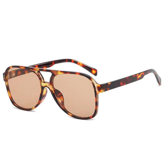 Lunettes de Soleil Unisexes Techsuit 98061, Protection UV, Marron Beige Orange