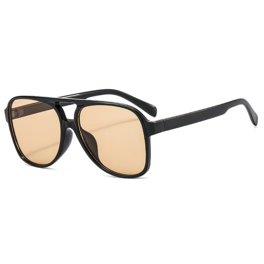 Lunettes de Soleil Unisexes Techsuit 98061, Protection UV, Noir Marron Clair