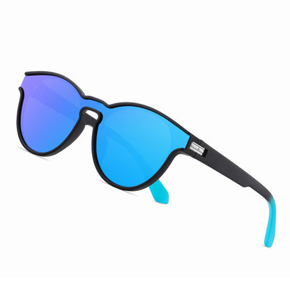 Lunettes de Soleil Unisex Techsuit TR7545, Polarisées, Protection UV, Noir Bleu Vert