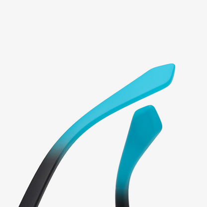 Lunettes de Soleil Unisex Techsuit TR7545, Polarisées, Protection UV, Noir Bleu Vert