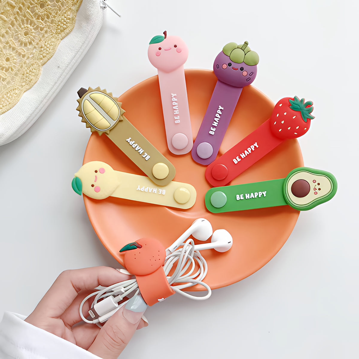 Kabelorganizer OEM Pixie Orange, Mehrfarbig