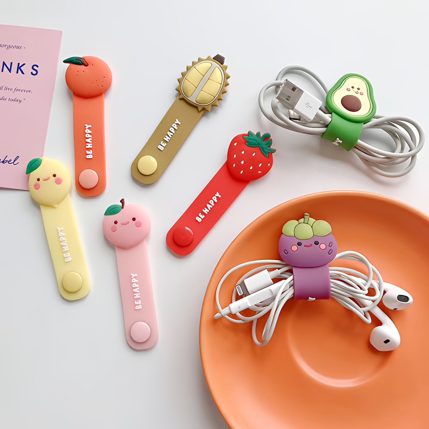 Kabelorganizer OEM Pixie Strawberry, Mehrfarbig