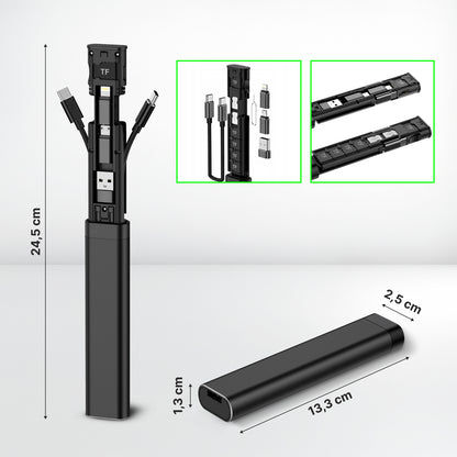 Organizer mit Zubehör / Kartenleser Qualo QZS-P-01, Schwarz