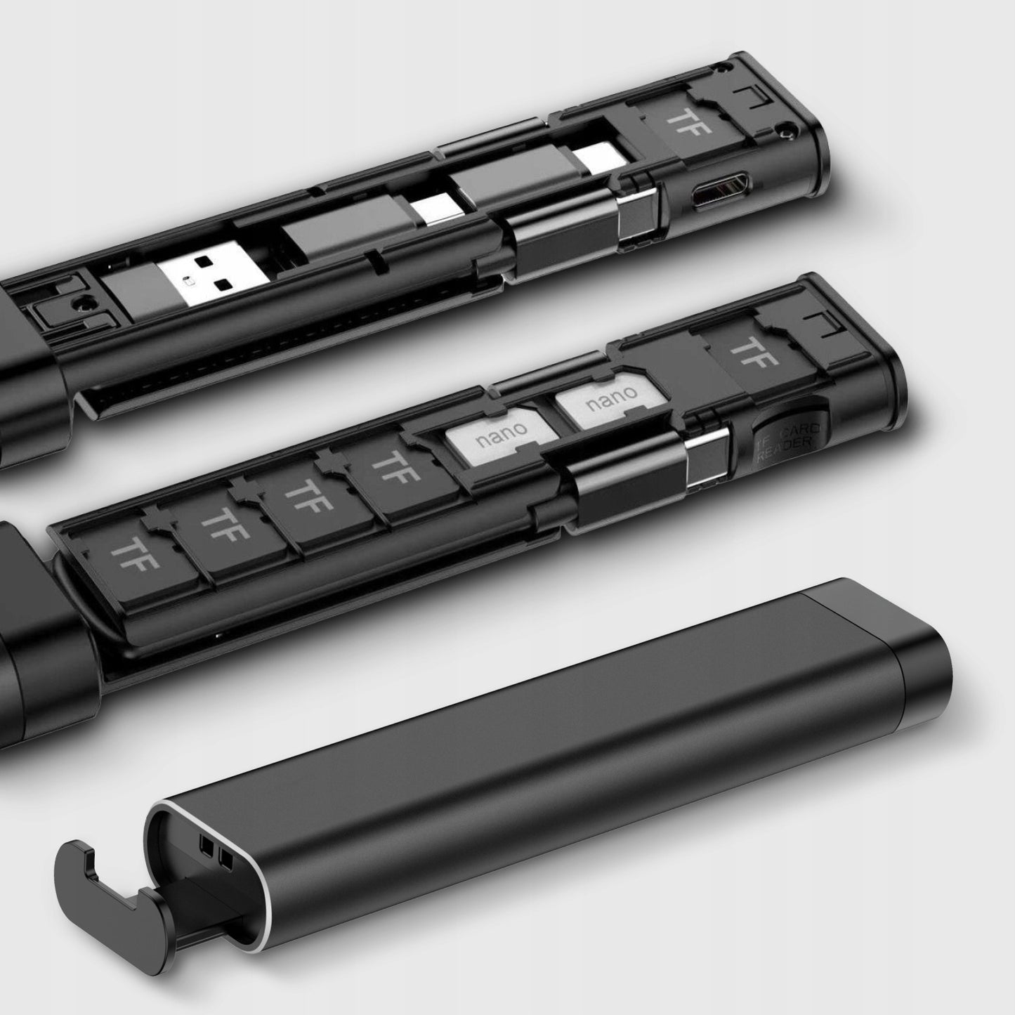 Organizer mit Zubehör / Kartenleser Qualo QZS-P-01, Schwarz