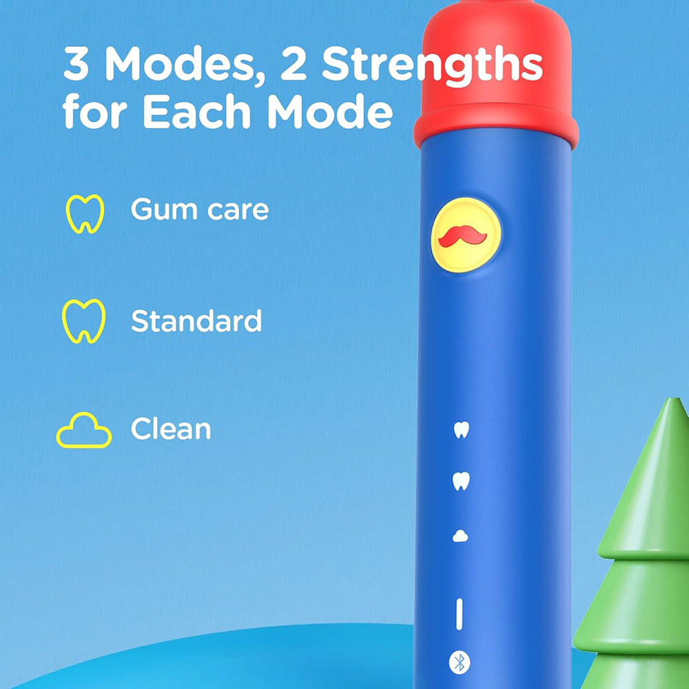 Elektrische Kinderzahnbürste Bitvae BVK7S, Blau Rot