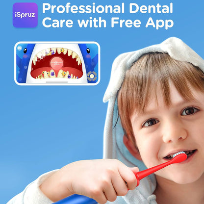 Elektrische Kinderzahnbürste Bitvae BVK7S, Blau Rot