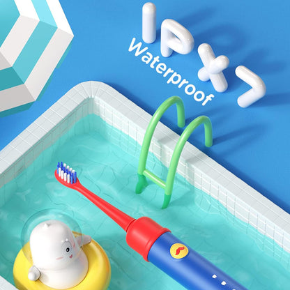 Elektrische Kinderzahnbürste Bitvae BVK7S, Blau Rot