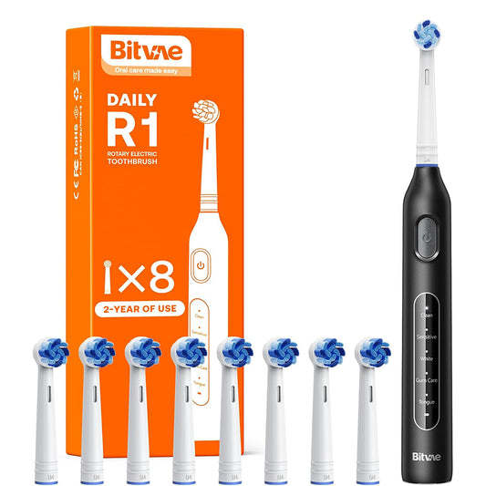 Brosse à Dents Électrique Bitvae R1, Noire