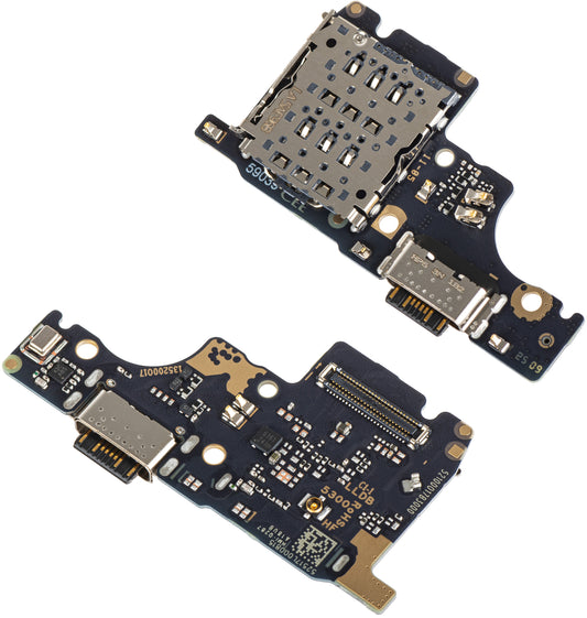 Carte avec Connecteur de Charge - Microphone - Module Lecteur SIM Xiaomi Poco M7 Pro 5G / Redmi Note 14 5G, Service Pack 56002100O1700