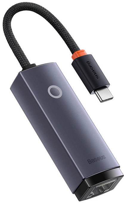 Baseus Lite Network Card, RJ45, USB-C, Gray WKQX000313