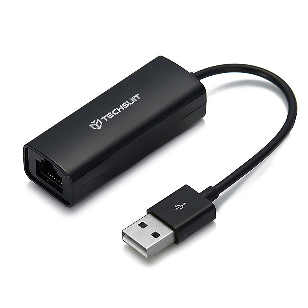 Carte réseau Techsuit AC19, RJ45, USB, Noire