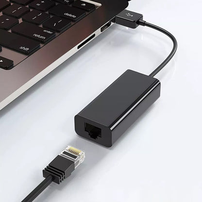 Carte réseau Techsuit AC19, RJ45, USB, Noire