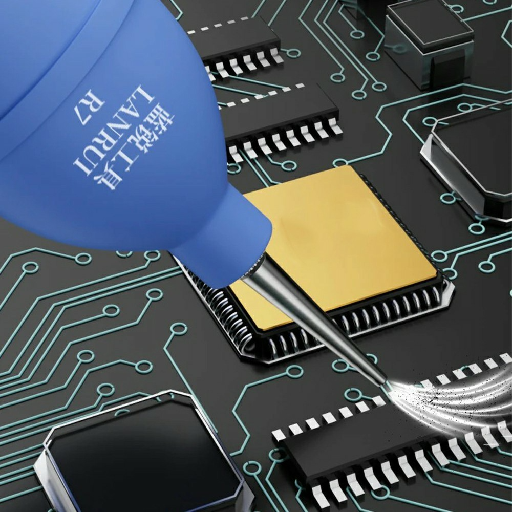 Pompe à air Lanrui R7 pour le nettoyage des appareils électroniques, Bleue