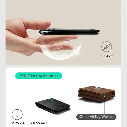 Portefeuille ESR Classic Geo avec fonction Find My et Protection RFID, Marron