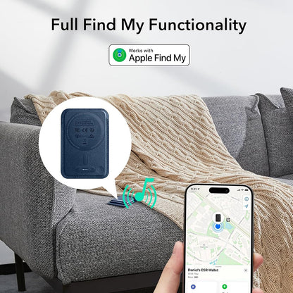 Portefeuille Magsafe, ESR, Classic Geo, Bleu Marine