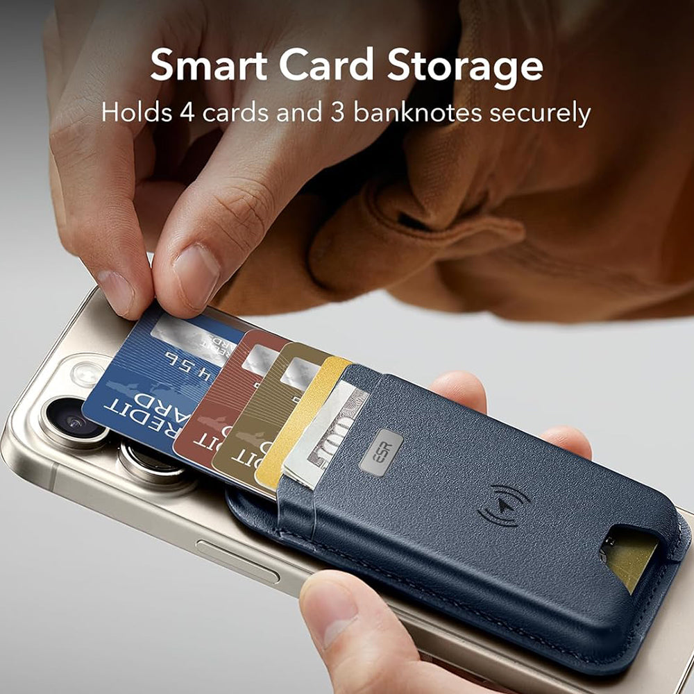 Portefeuille Magsafe, ESR, Classic Geo, Bleu Marine