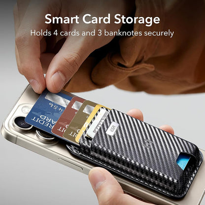 Portefeuille MagSafe, ESR, Classic Geo Carbon, Noir