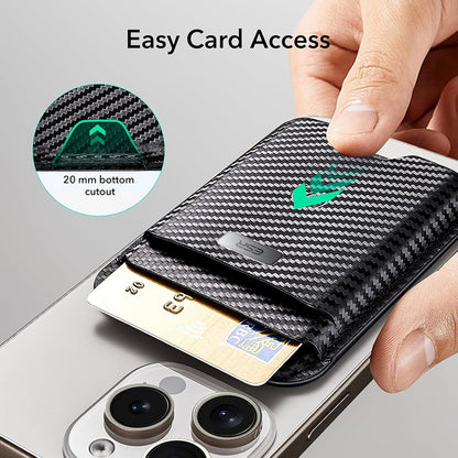 Portefeuille MagSafe, ESR, Classic Geo Carbon, Noir