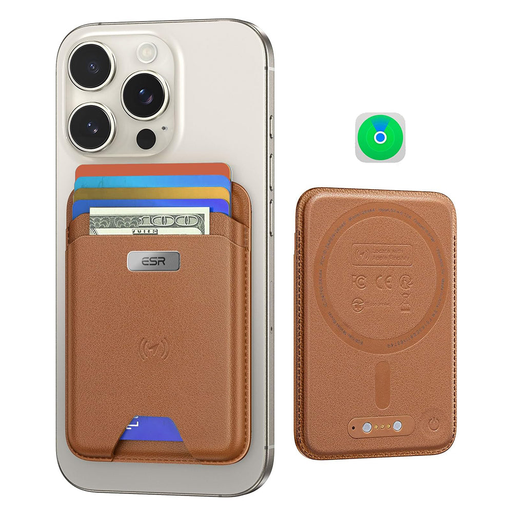 Magsafe Geldbörse, ESR, Classic Geo, Braun