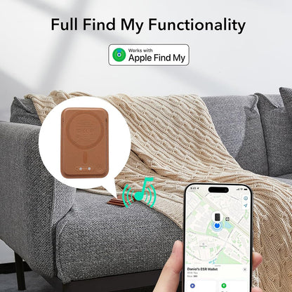 Magsafe Geldbörse, ESR, Classic Geo, Braun