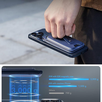 Portefeuille Magsafe, ESR, Findy my Wallet, Bleu marine