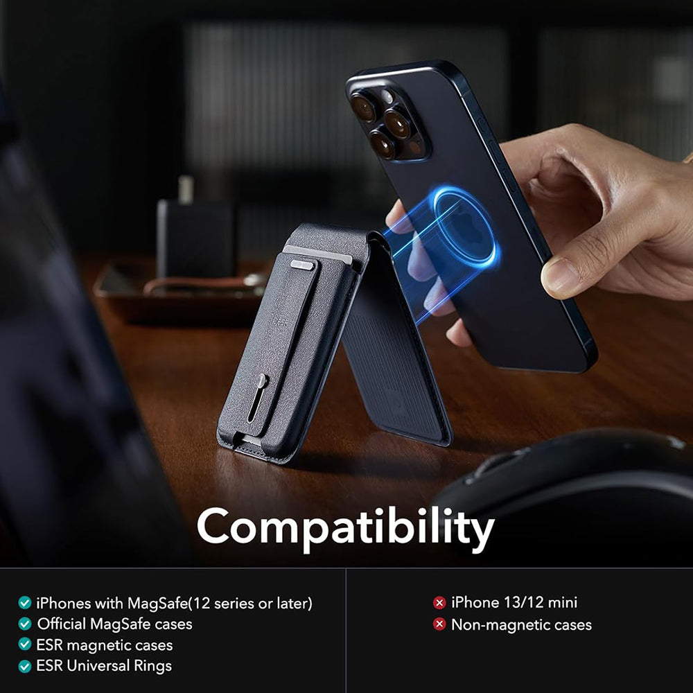 Portefeuille Magsafe, ESR, Findy my Wallet, Bleu marine