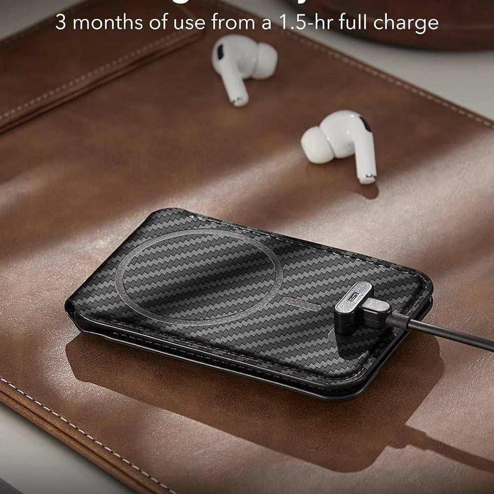 Magsafe Wallet, ESR, Find my Wallet Carbon, Black