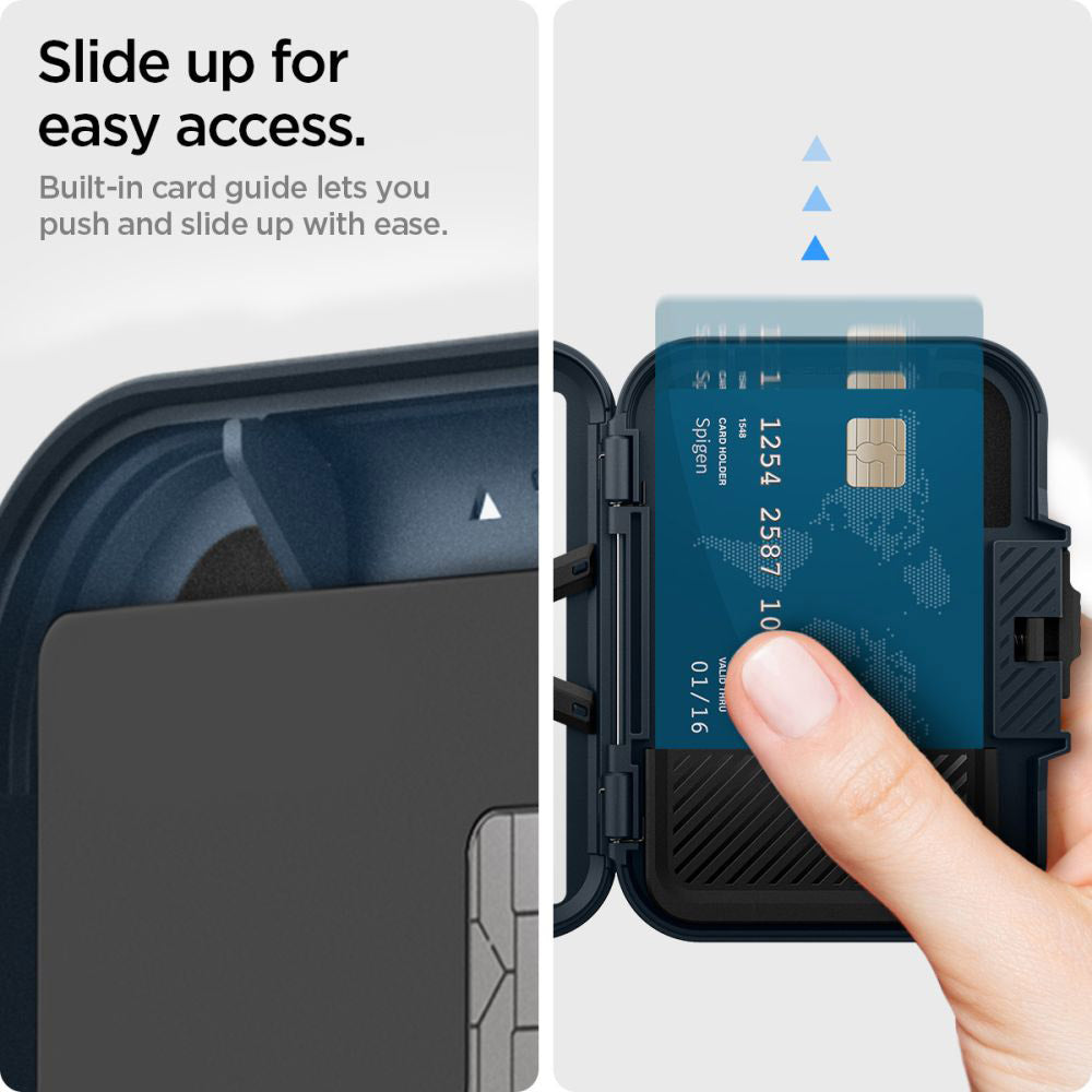 Magsafe Wallet, Spigen, Lock Fit, Black